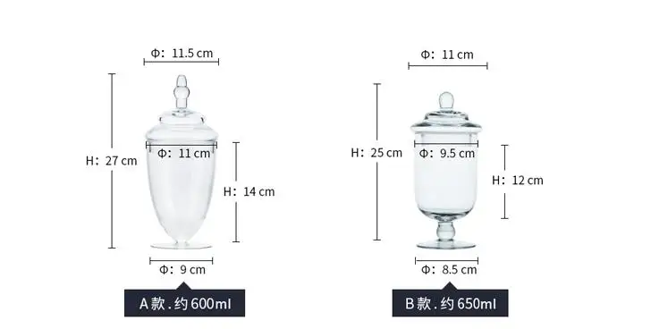 Современный западный Европейский стиль крепкий стеклянный бак для хранения