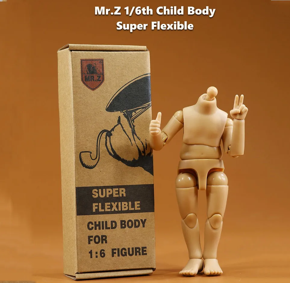 

In Stock 1/6 Scale MR.Z Child Body Kids Super Flexible 7'' Action Figure Body Doll Model Toys for 1:6 BJD Head Sculpt Carved