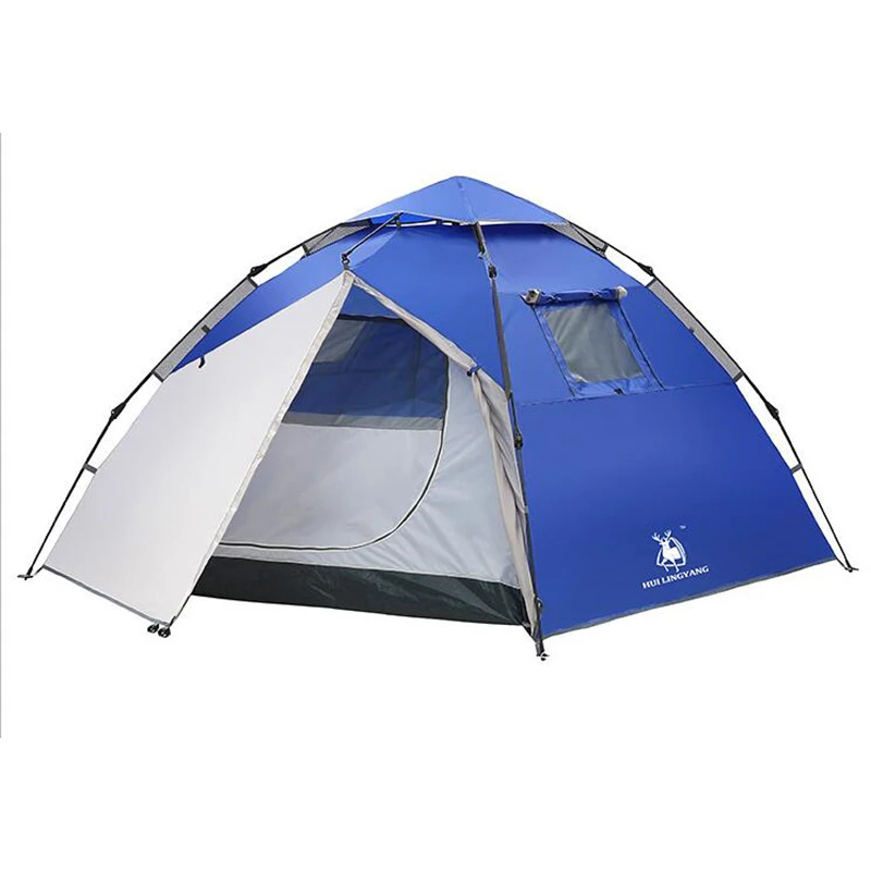 Палатка Автоматическая на 3 4 человек Большая водонепроницаемая двухслойная
