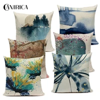 canirica cushion cover sofa pillow cover abstract flower decorative pillows for living room kussenhoes customization home decor