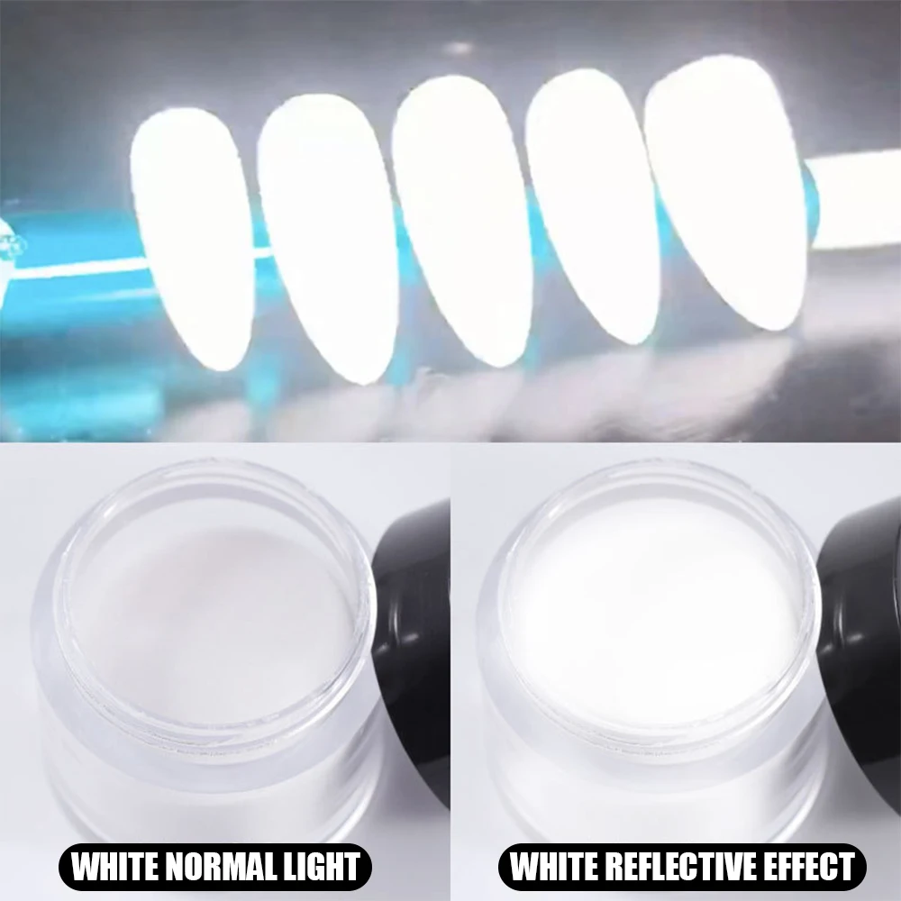 

20g Reflective Luminous Nail Powder For Disco Night Party Festival Glass Dipping Powder Shiny Dust Nail Art Decoration