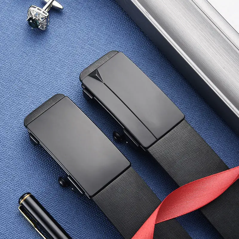 

Men's toothless automatic buckle belt business casual belt young and middle-aged wild pants new trend line pants