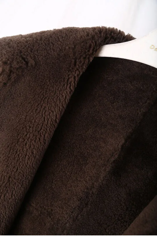 Winter Lamb Fur Bomber Real leather Jacket Women New Sheepskin Double Face Shearling Coat Oversized Genuine Leather Jackets