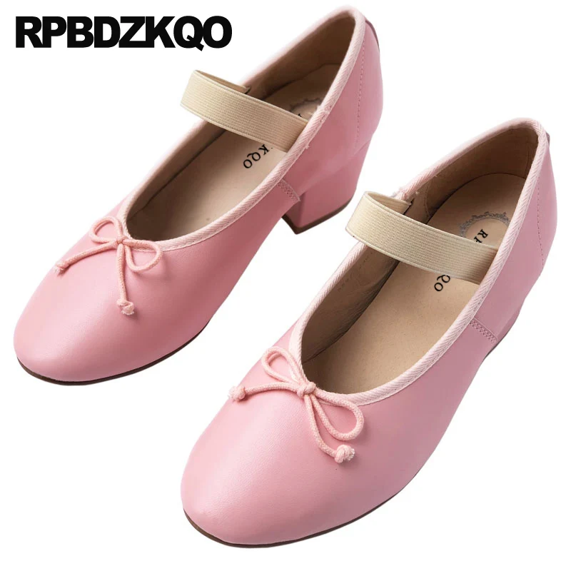 Туфли лодочки женские на среднем каблуке Натуральная овечья кожа без застежки