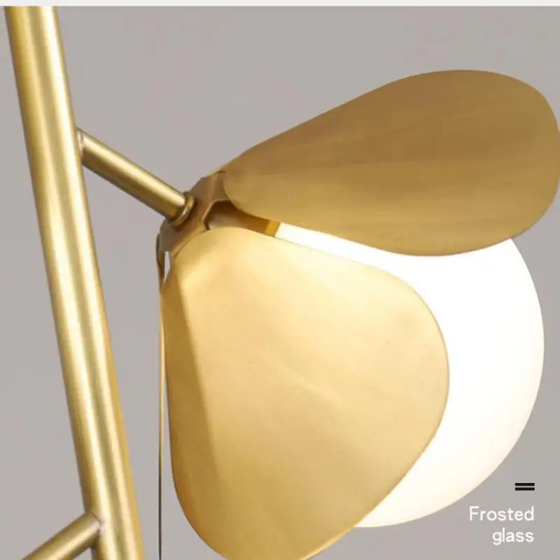 

Nordic gold Ceiling Light Copper Dining Room Lights Modern Bar Chandelier Glass Ball Art Study Chandelier Bedroom led Lamp