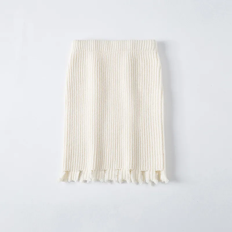 Вязаная Шерстяная Юбка для маленьких девочек однотонная Теплая юбка в полоску