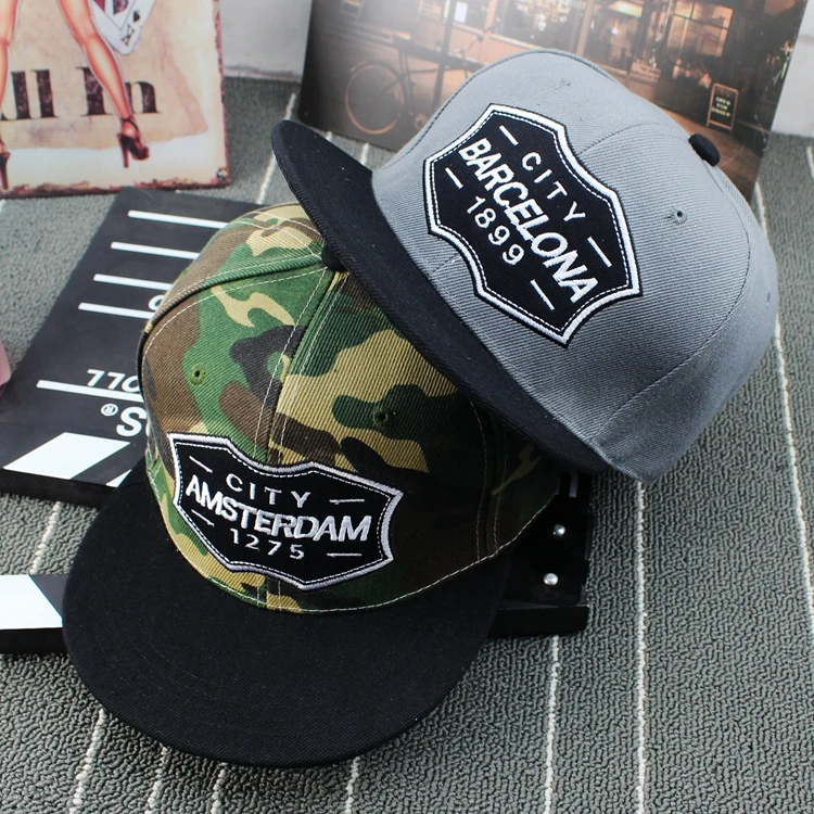 

Korean Patch Camouflage Flat Along Hip-hop Hat Korean Version of The Trendy Men and Women Summer Shopping Outdoor Sun Shade Cap