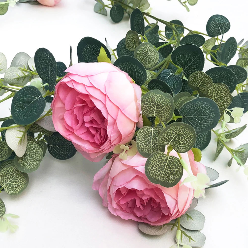 180CM Artificial Eucalyptus Leaves Vine Fake Greenery Garland Wedding Party Home Decoration Hanging Plants | Дом и сад