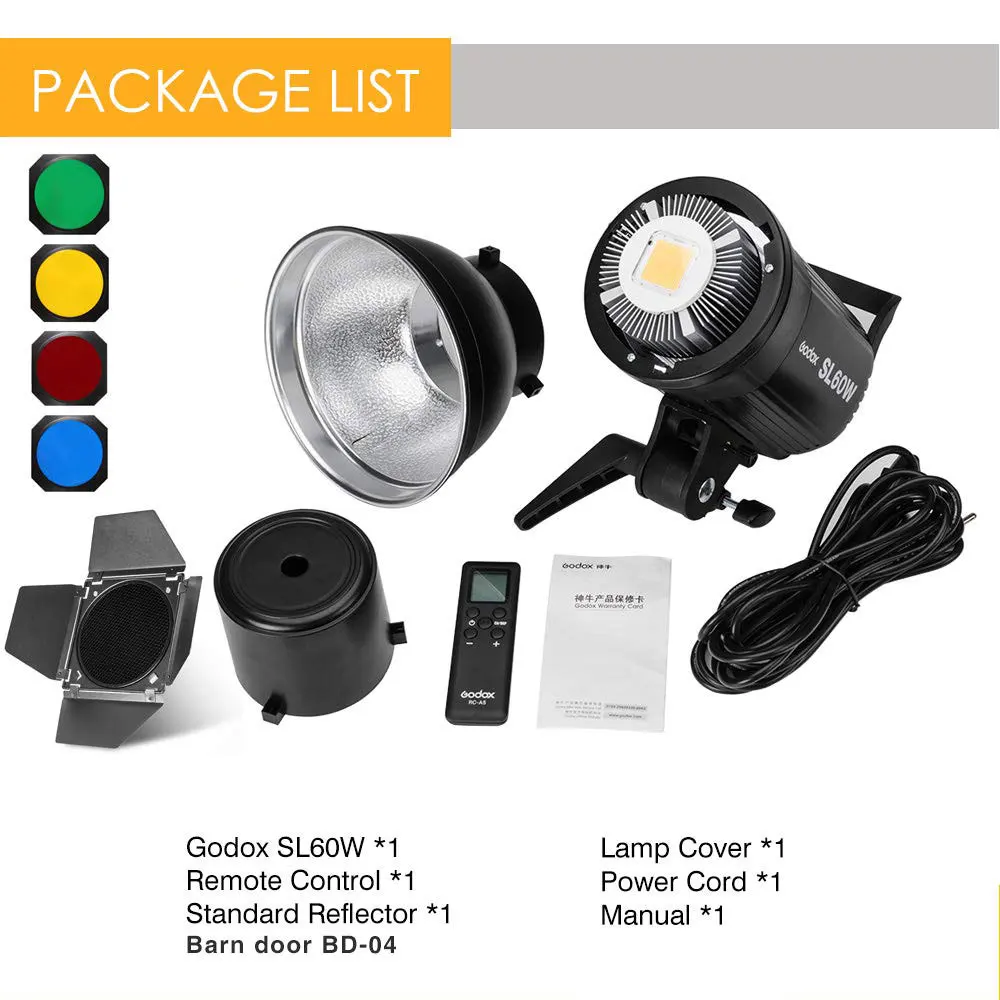 Godox светодиодный светильник для видео SL 60W SL60W 5600K белая версия непрерывный Bowens