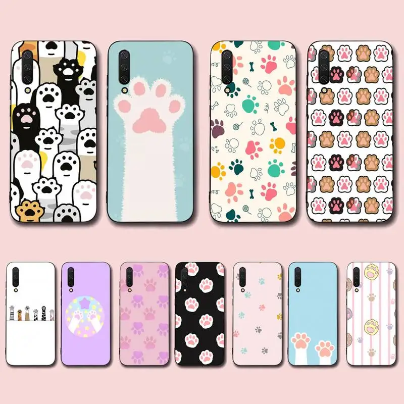 

Cat Dog Paw Print Phone Case for Xiaomi mi 5 6 8 9 10 lite pro SE Mix 2s 3 F1 Max2 3