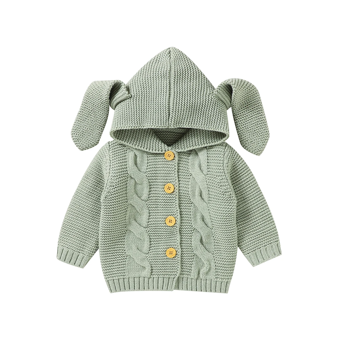 

Baby Sweaters Clothes Cute Rabbit Knitted Newborn Infant Boys Girls Knitwear Jackets & Coats with Hood Long Sleeve Children Wear