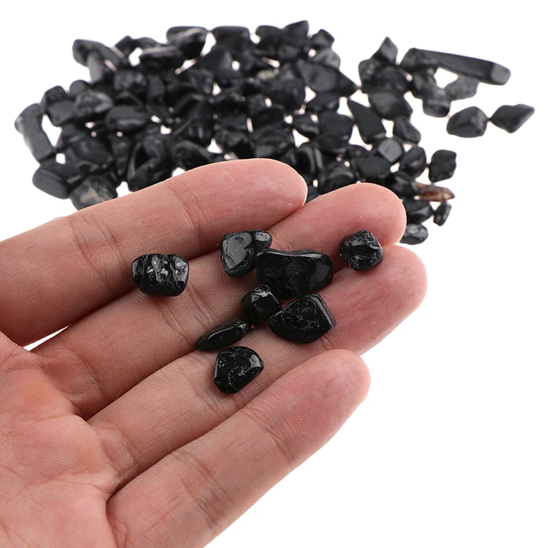 Черный турмалиновый камень кристалл исцеление синий маленький гравий Кварцевый