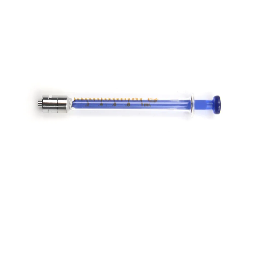 

High Quality 1ML Glass New Luer Lock Tip Syringe Injector Lab Sampler Standard Diameter Caliber Precision
