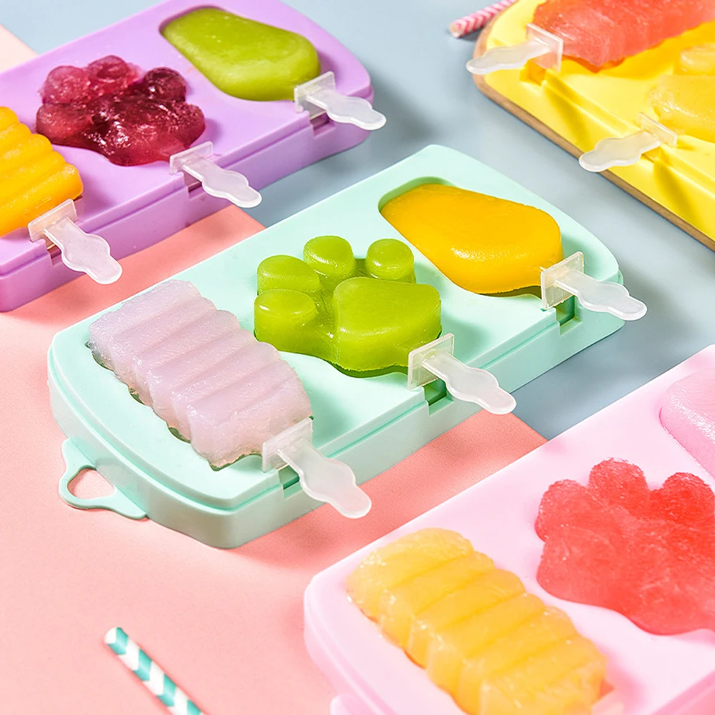 

Silicone Ice Cream Mold Popsicle Molds with Lid DIY Homemade Ice Lolly Mold Ice Cream Popsicle Ice Pop Maker Mould