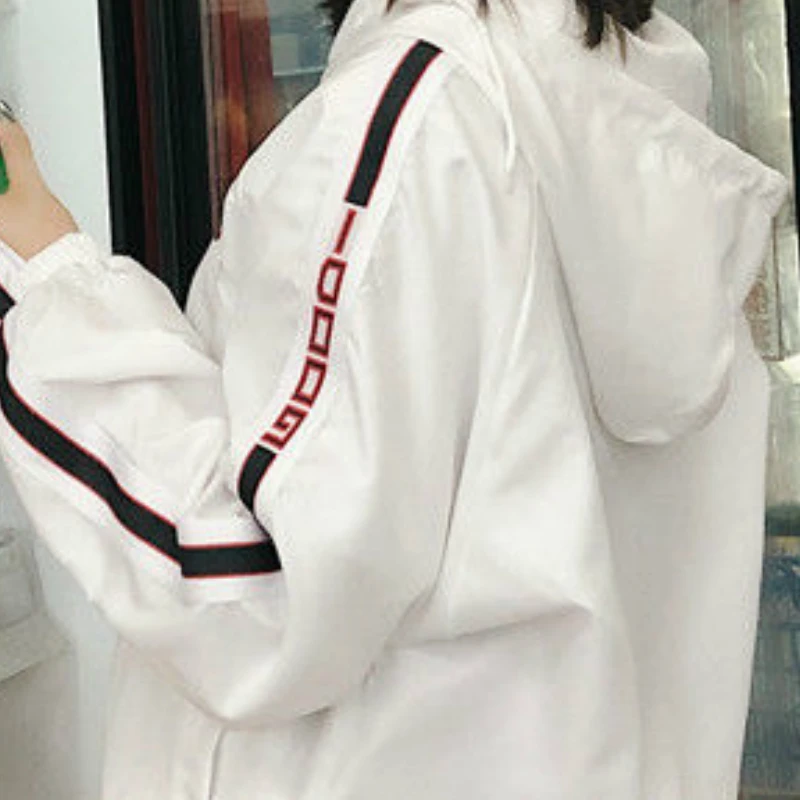 

Jackets Women Patchwork Hooded Trendy Leisure Oversize Loose Harajuku Korean Style Ins Hip-hop Chic BF Streetwear