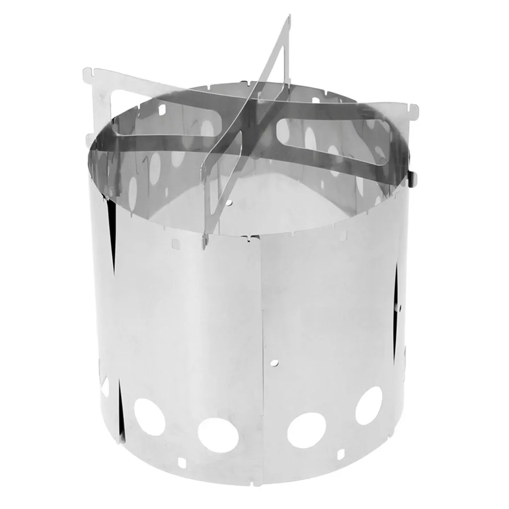 

Portable Stainless Steel Stove Windshield Camping Picnic Backpacking Cooking