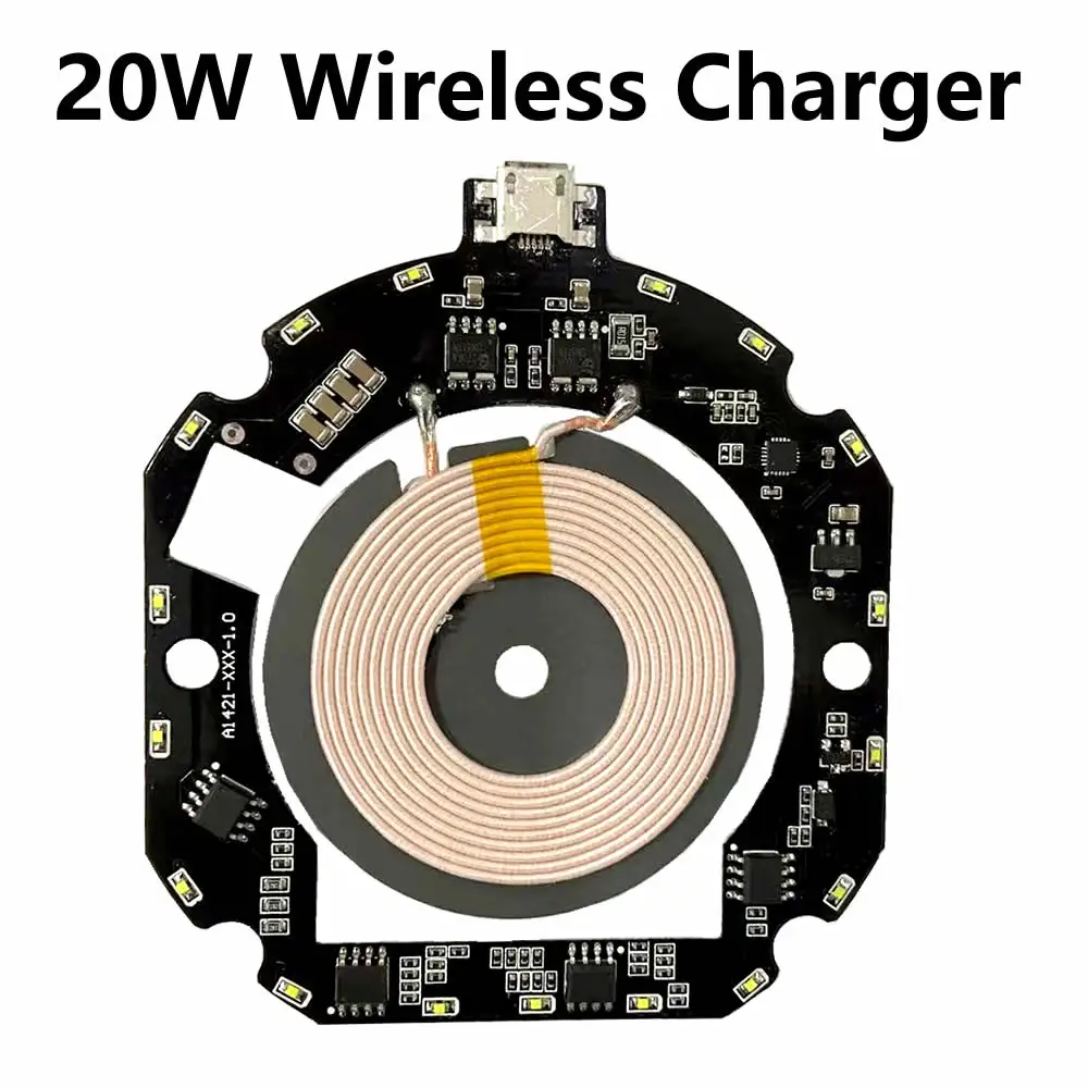 20w qi wireless charger pcba for iphone 12 pro circuit board diy for iphone wireless charging for huawei p30 pro free global shipping