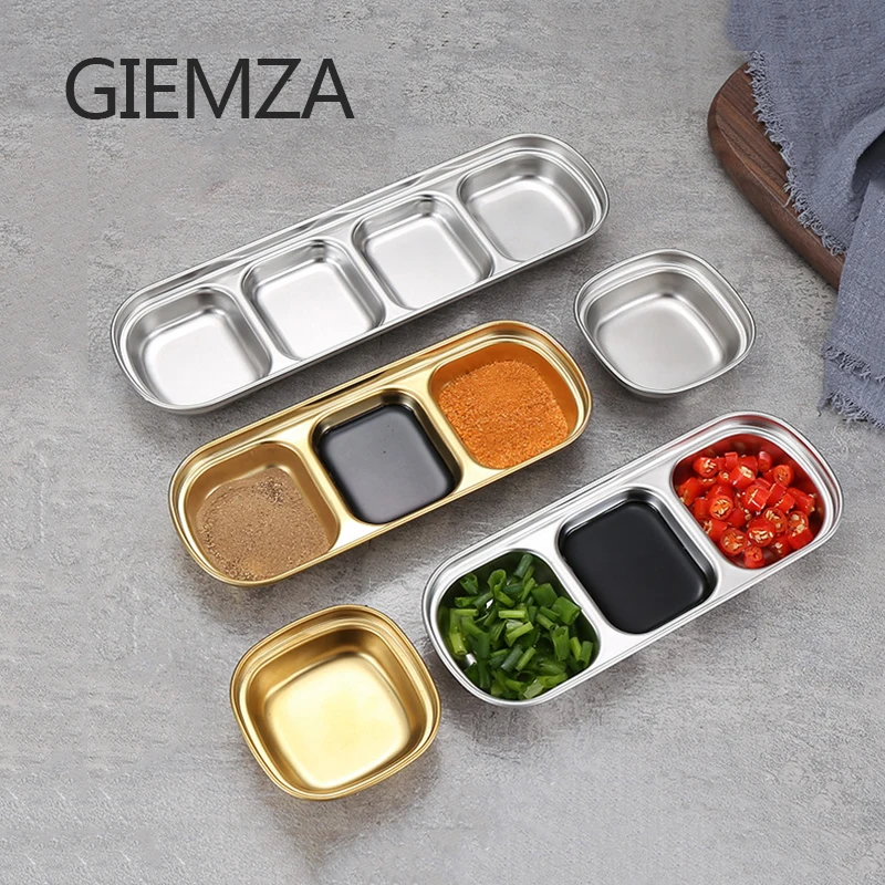 

GIEMZA Gravy Boats Sauce Bowl for Kitchen Convenience Supplies Seasonings Dispenser Metal Dish Saucer Baking Broth Boat