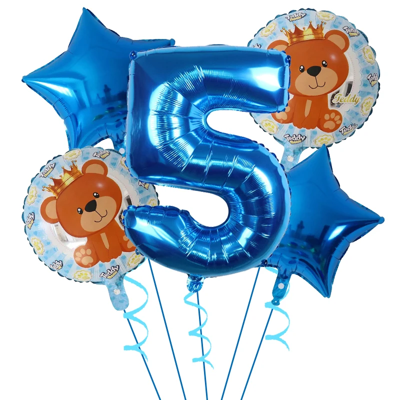 Новинка 5 шт. Мишка Классические игрушки Globos Фольга воздушные шары с гелием Happy ко