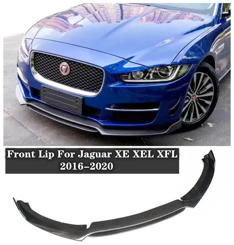 

High Quality Carbon Fiber Bumper Front Lip Protector Fits For Jaguar XE XEL XFL 2016 2017 2018 2019 2020