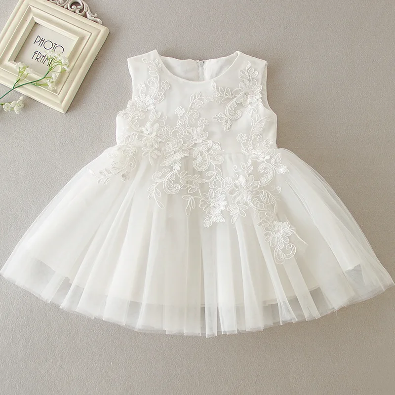 

Платье принцессы для маленьких девочек платье на крестины, свадьбу, праздник, для новорожденных, кружевное платье с вышивкой, крестильное торжественное платье для детей от 3 до 24 месяцев