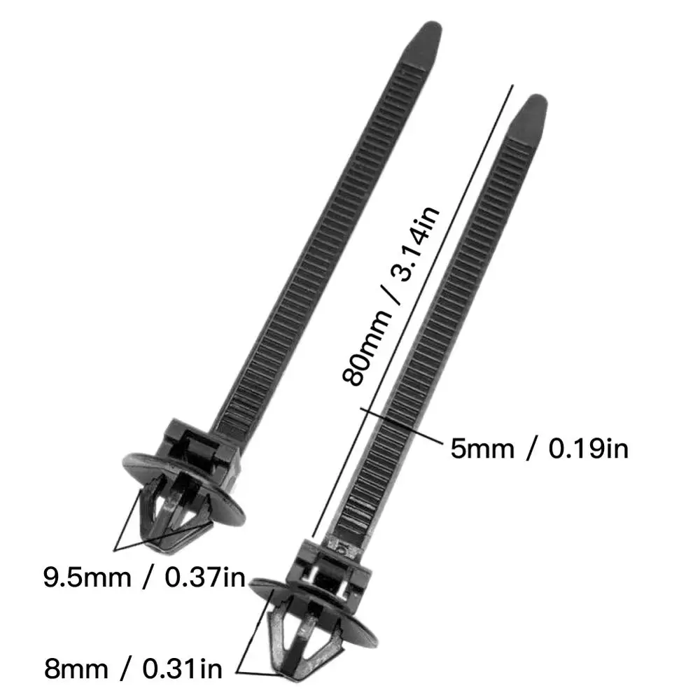 50 шт. Автомобильный Кабель крепежные стяжки на молнии нейлоновый Черный