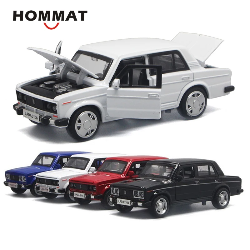 HOMMAT 1:32 Масштаб Россия ВАЗ Лада 2106 сплав металла классическая модель автомобиля литая модель игрушечного автомобиля откатные Подарки Автомобили Дети Мальчики автомобиль игрушки