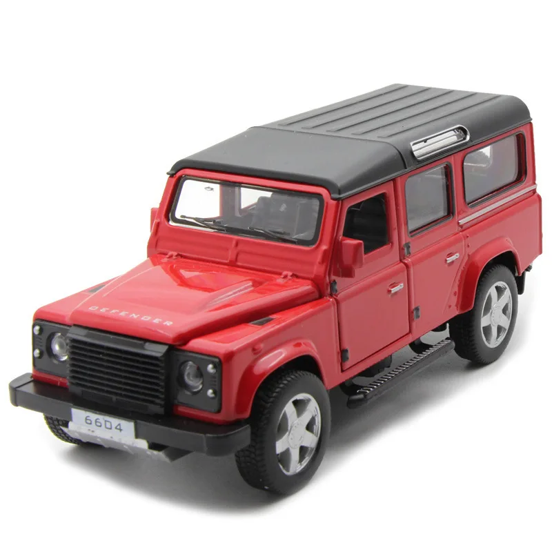 

1/32 Land Rover Defender Mustang Off-Road Vehicle Model Simulation Alloy Die-casting Decoration Pull Back Series Children's Car