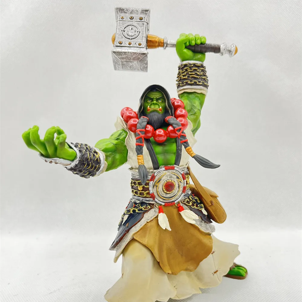 

20 см DC WOW Thrall The Orc Shamman Фигурки игрушки Thrall Статуя Кукла из ПВХ ACGN Figma Коллекционная модель игрушки Brinquedos