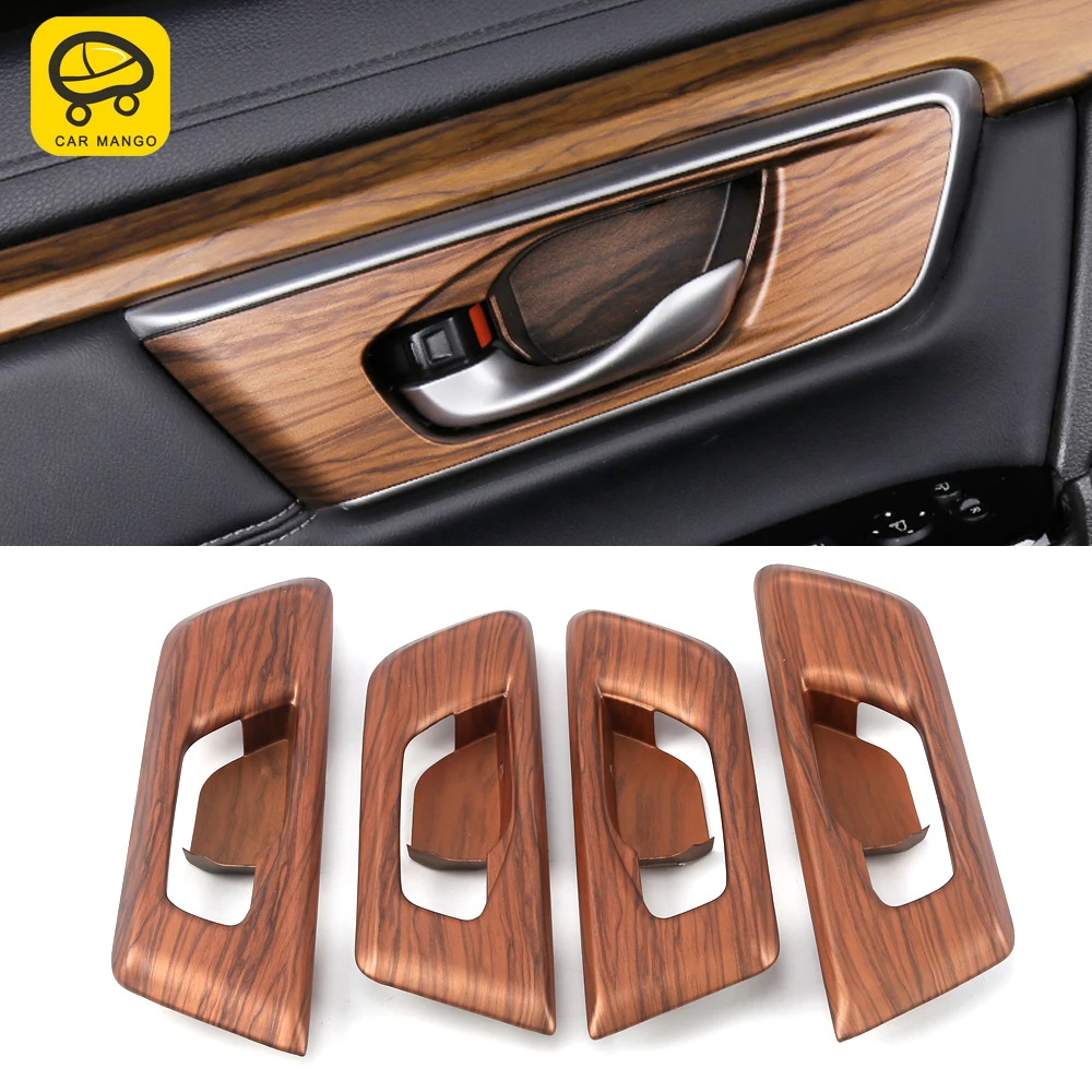 

CarManGo автомобильные аксессуары внутренняя дверная ручка Чаша наручная отделка крышка рамка наклейка внутреннее украшение для Honda CR-V 5th 2017-2021