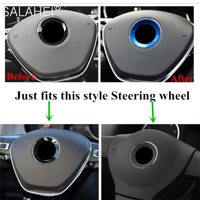 Новинка украшение на руль автомобиля кольцо-наклейка чехол для Volkswagen VW Golf 6 7 Polo CC