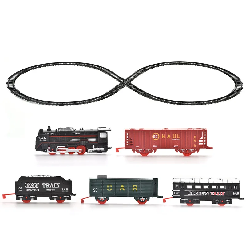 

Электрическая железная дорога DIY Собранный переулок изменить трек симулятор игрушка локомотив набор на батарейках поезд игрушка детский д...
