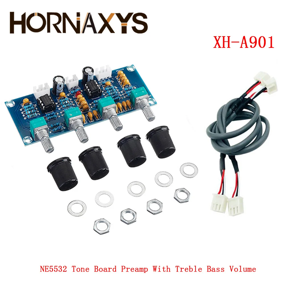 XH-A901 NE5532 Tone плата предусилителя Pre-amp с регулировкой громкости высоких басов