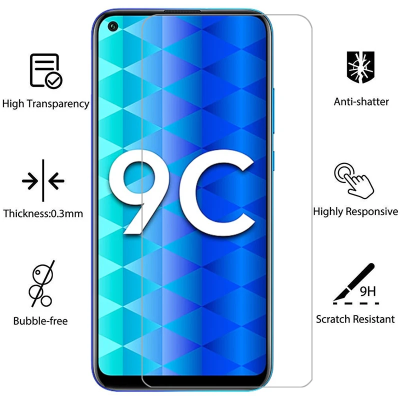 3Pcs Screen Protector For Huawei Honor 9c 9a 9s 9x Pro 9Lite 9 Lite Light Tremp Safety Glass Honor9a Honor9c Clean HD Sklo Cover | Мобильные
