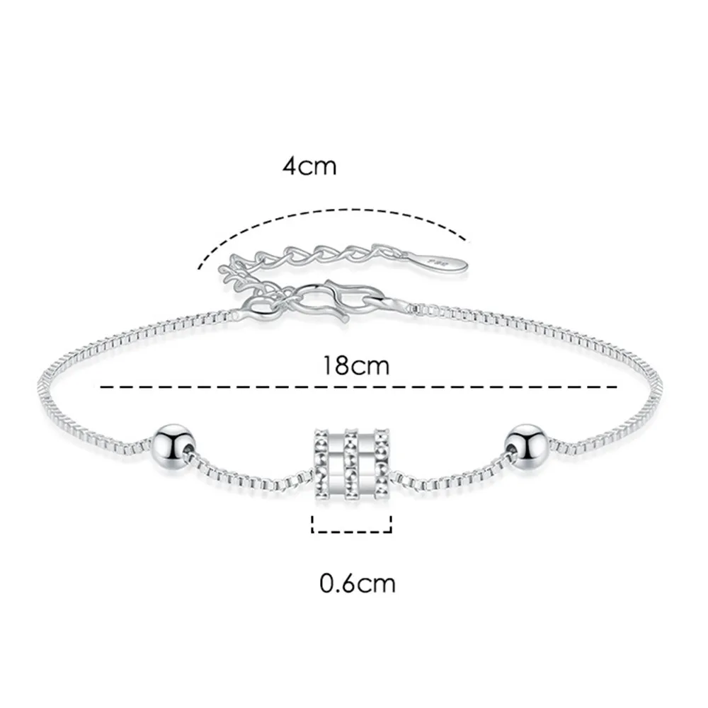 

925 sterling silver new woman fashion jewelry rose gold silver bracelet hot sale ladies bracelet length 18+6CM 2021