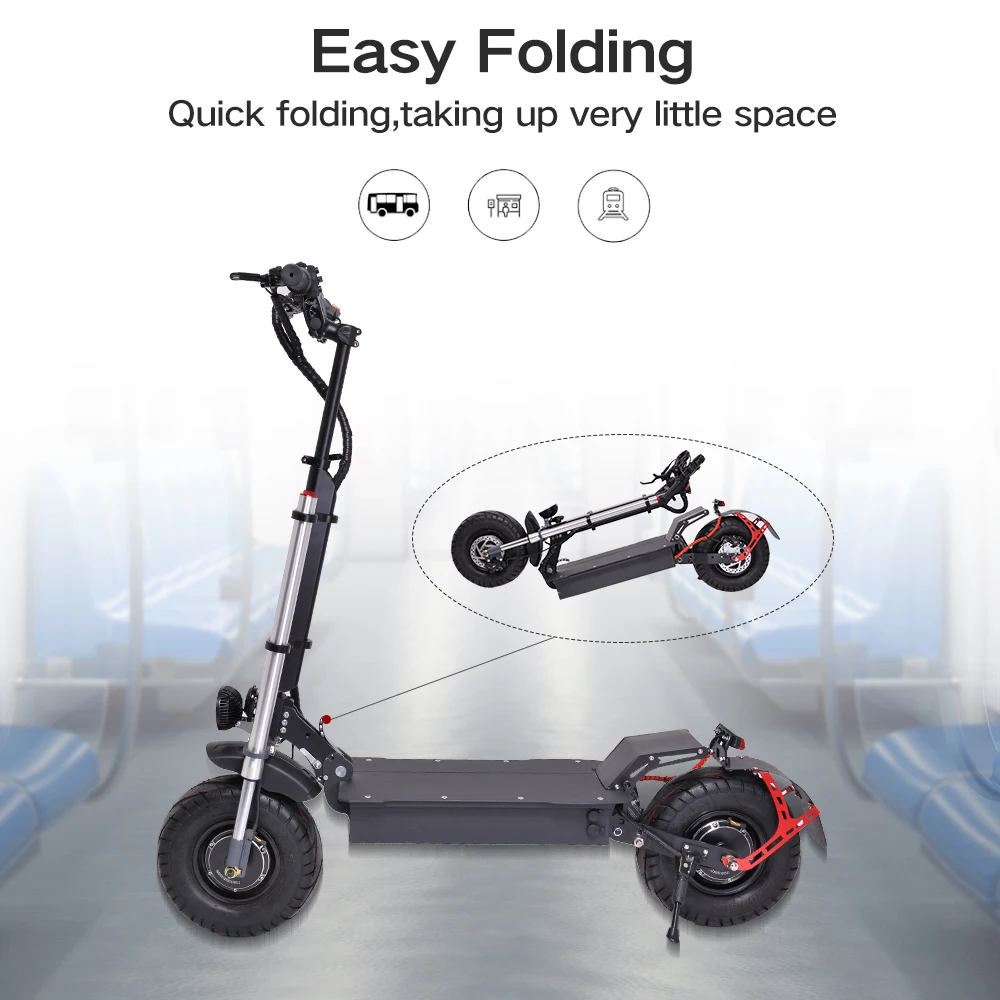 Günstig HF Elektrische Roller/Motrcycle/Skateboard Elektrische Kick Roller Dreirad Für Erwachsene Elektro-scooter Dual Motor 60V72V 6000W