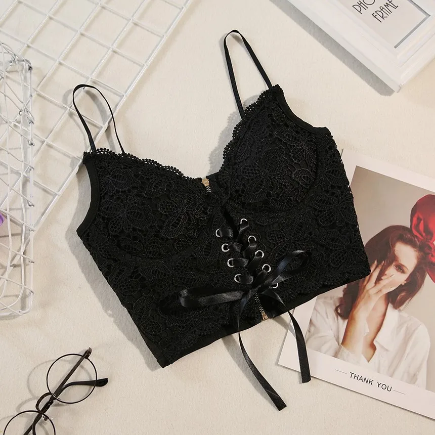 Кружевная блузка MUMUZI Женская белая и черная с коротким рукавом|Топы| |