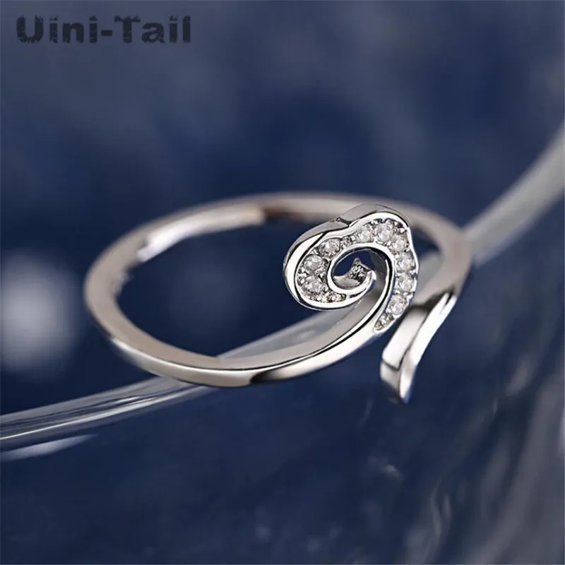 Uini-Tail горячая новинка 925 искусственное облако кольцо с микроинкрустацией модное