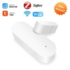 Умный датчик двери ZigBeeWi-Fi, датчик окон, детектор магнитной сигнализации для дверей, независимый магнитный датчик, умное Беспроводное управление