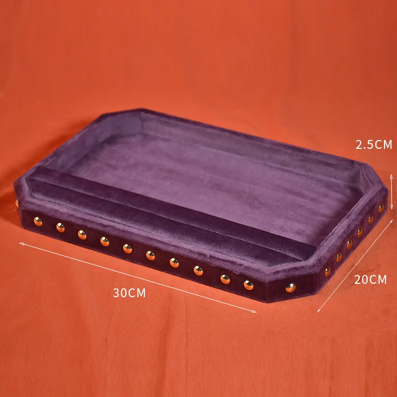 Creative Willow Flannel Jewelry Display Ring Earring Storage Tray See Pallet