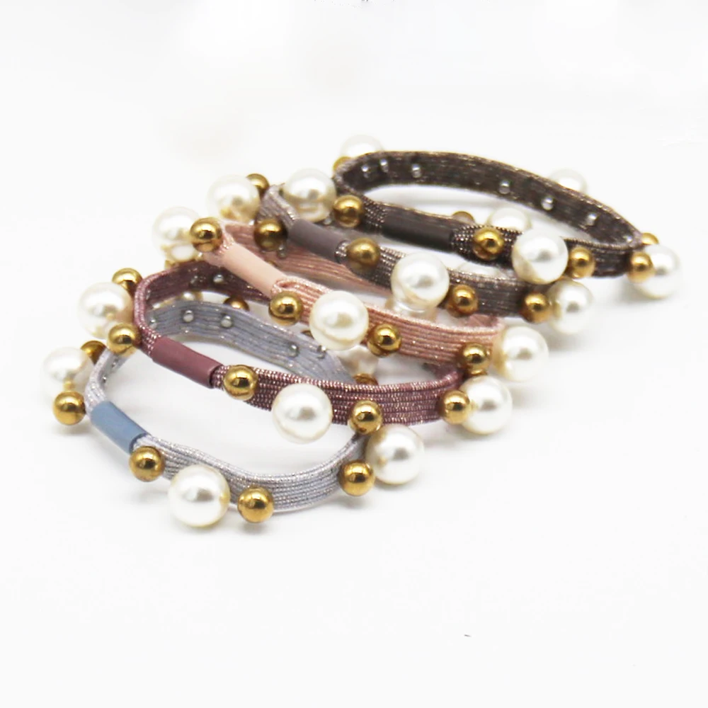 5 шт. модная Жемчужная Повязка на голову Высококачественная высокоэластичная