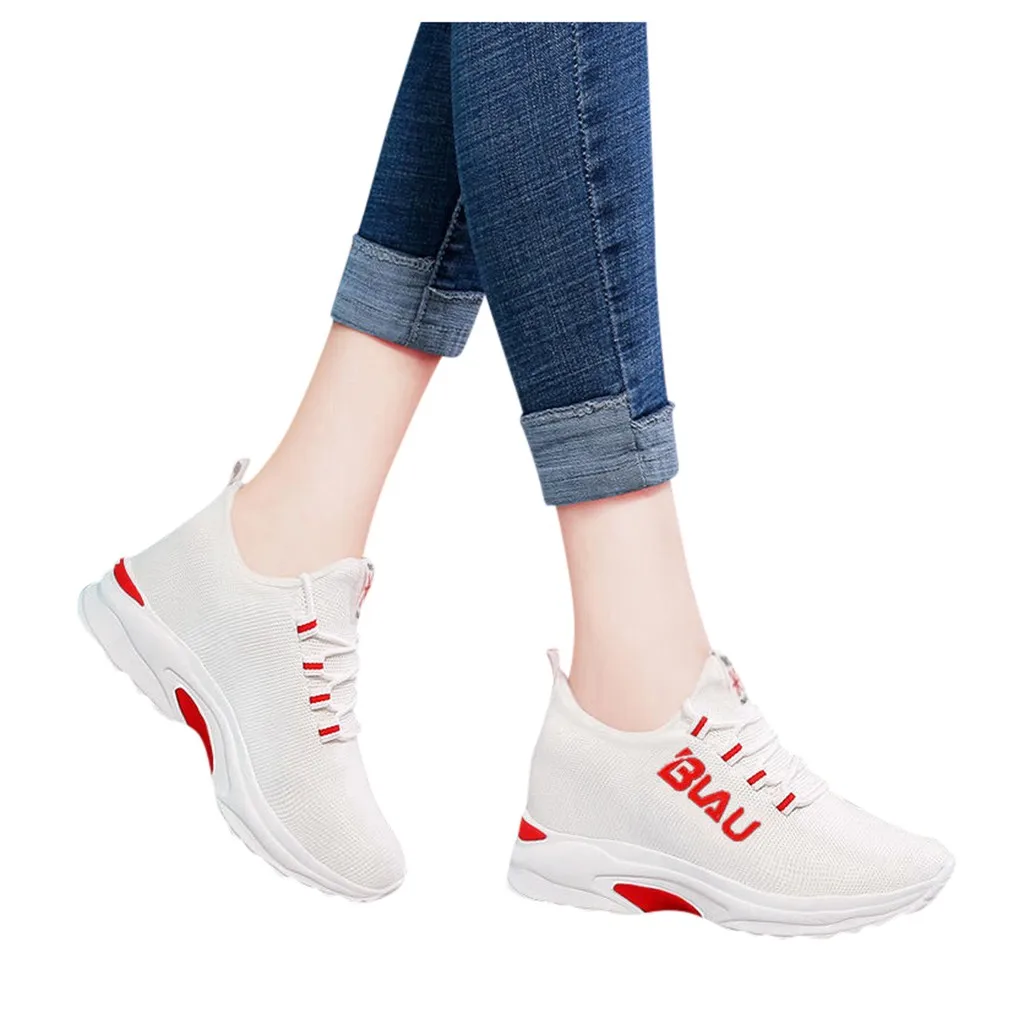 Кроссовки женские массивные спортивная обувь на платформе со шнуровкой сетчатые