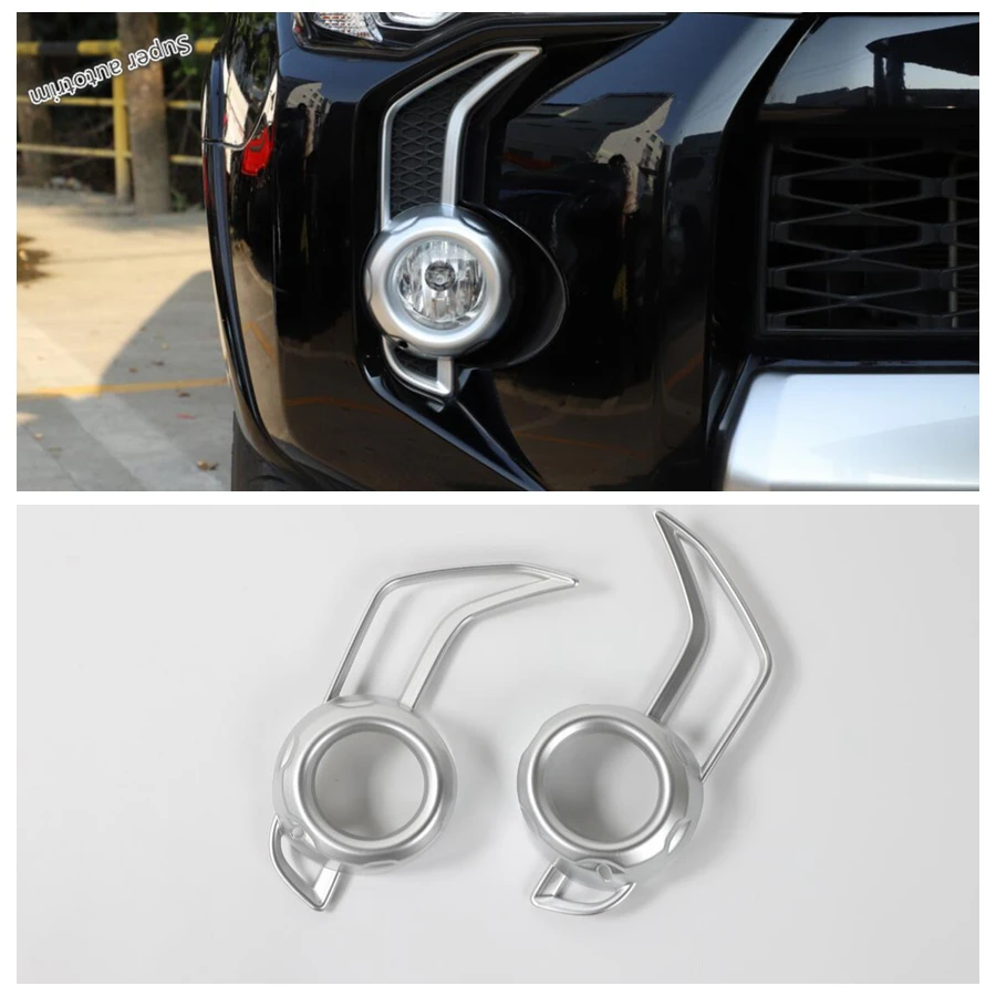 

Lapetus Accessories Exterior Front Fog Lights Lamp Frame Cover Trim 2 Pcs Fit For Toyota 4Runner 2013 - 2019 ABS Matte Look
