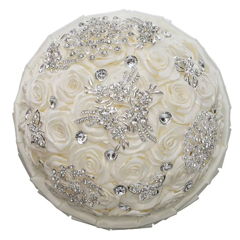 Фабричная Великолепная полностью Хрустальная брошь свадебные букеты для