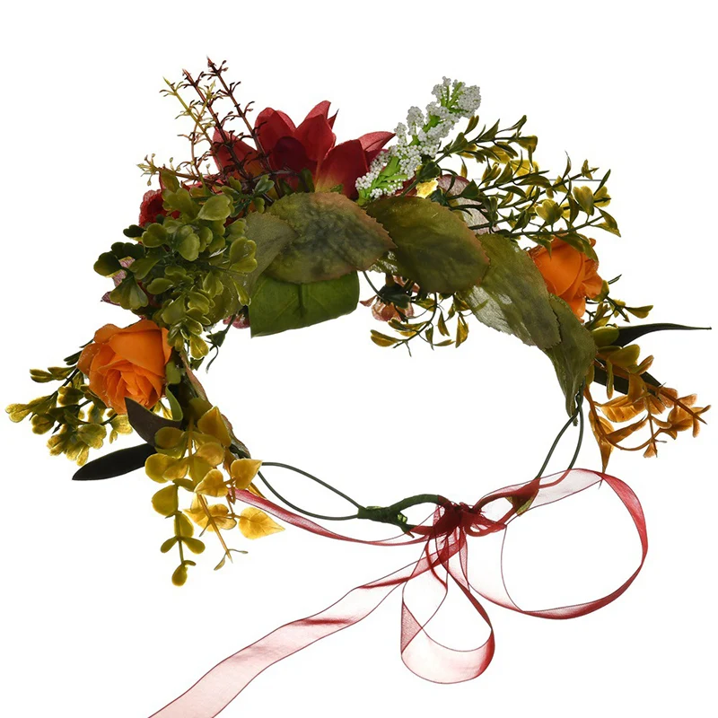 Свадебные аксессуары для волос невесты имитация цветов диадема венок летняя