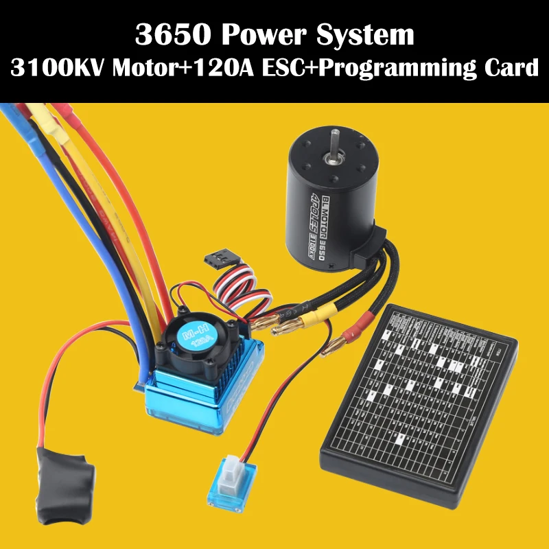 

Мотор бесщеточный Good Motor 3650 3100KV и 120A ESC + карта программирования комбинированная система питания для 1:8 1:10 радиоуправляемого автомобиля радиоуправляемой лодки