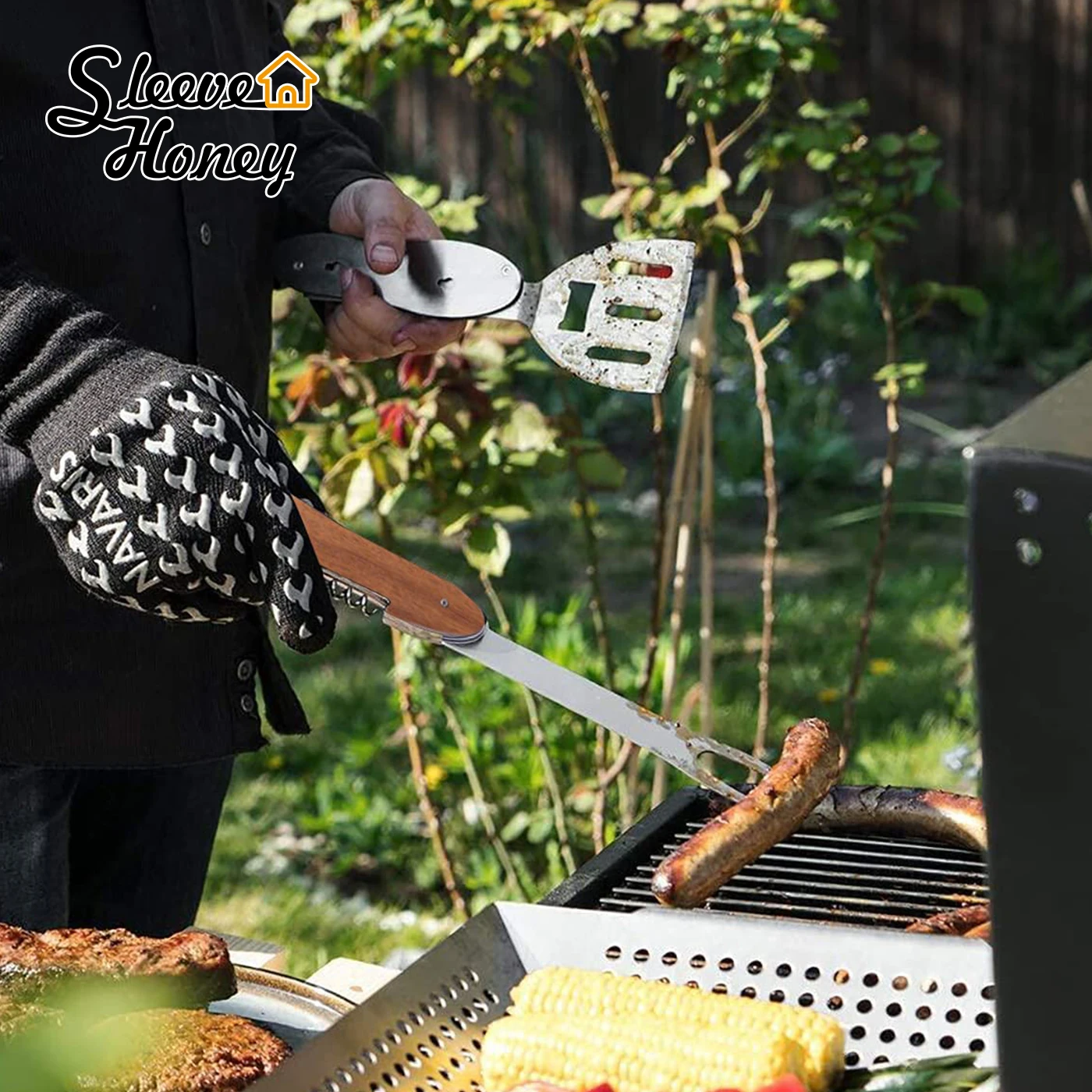 

5 в 1, многофункциональная Складная посуда для барбекю