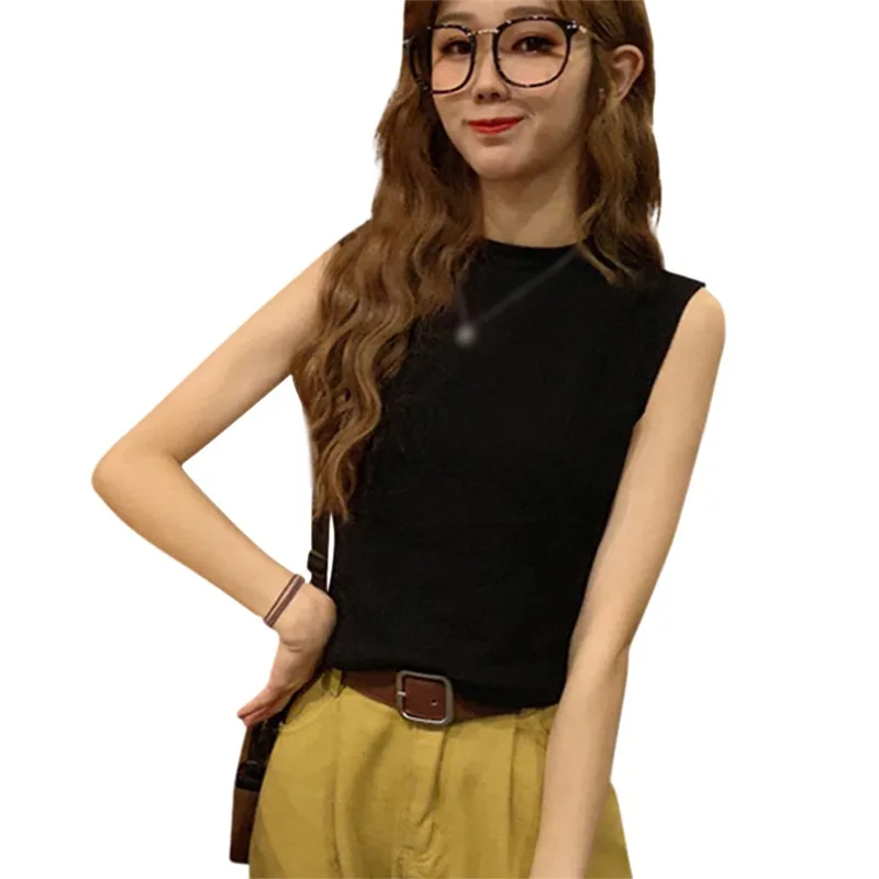 Summer Net Red Super Fire Short Short Sleeve Vest Women Loose Korean Harajuku Style Sleeveless Tank Tops