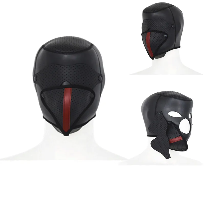 Неопреновая съемная маска для глаз накладка на голову БДСМ фетиш полностью