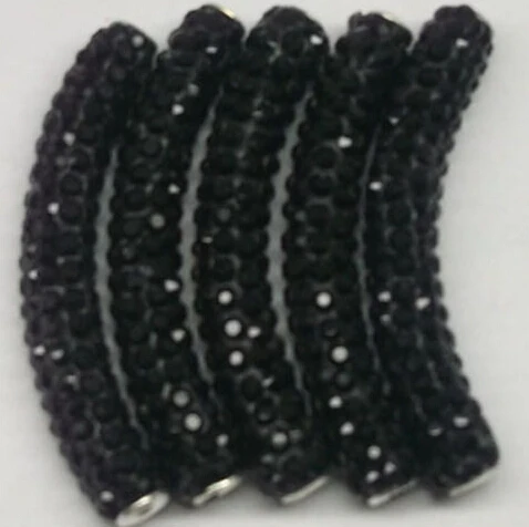 

best clay black white red mixed multi color long bending tube beads. Wholesale DIY bead for bracelet crystal